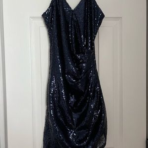 Gorgeous Miss Behave juniors XS navy blue sequin dress